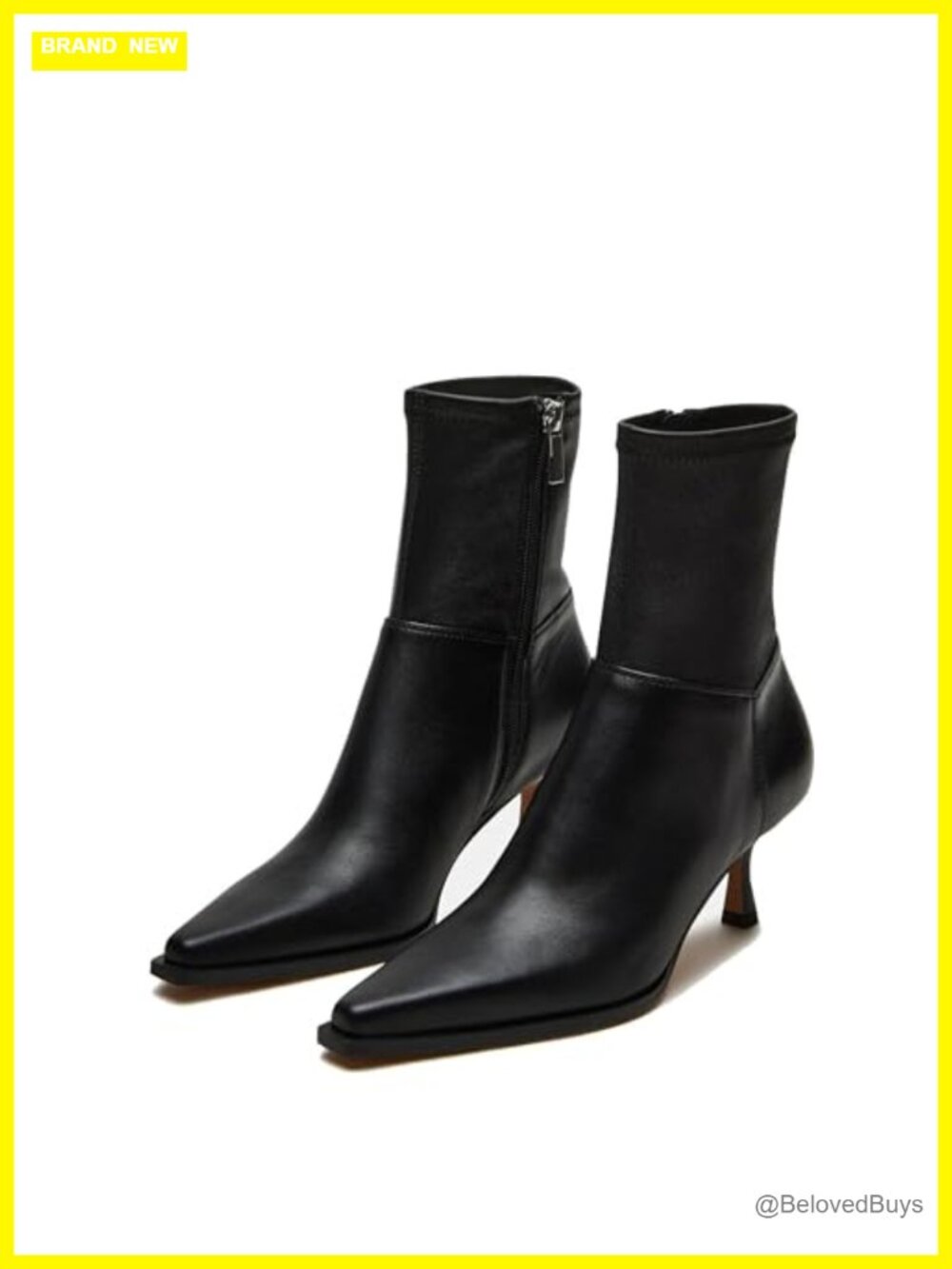 Pointed Toe Kitten Heel Boots with Side Zip - Fall Short Boots
